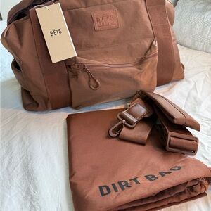 BEIS Tan Backpack Duffel Travel Bag (Maple)